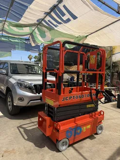 במת מספריים Dingli חשמלית מהצי, מוכנה להובלה